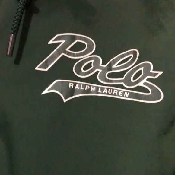EUC RL POLO Snap Front WindBreaker-Green/Tan-Sz S-Nylon Lined-Detachable Hood - Picture 3 of 14